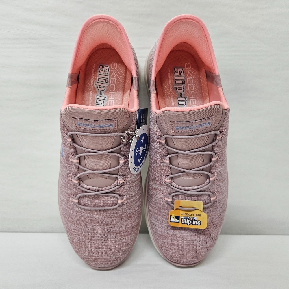 Skechers‎ Go Walk Now Khloe Hands Free Slip-ins 125643 Pink White Women Size 6.5 - Picture 6 of 11